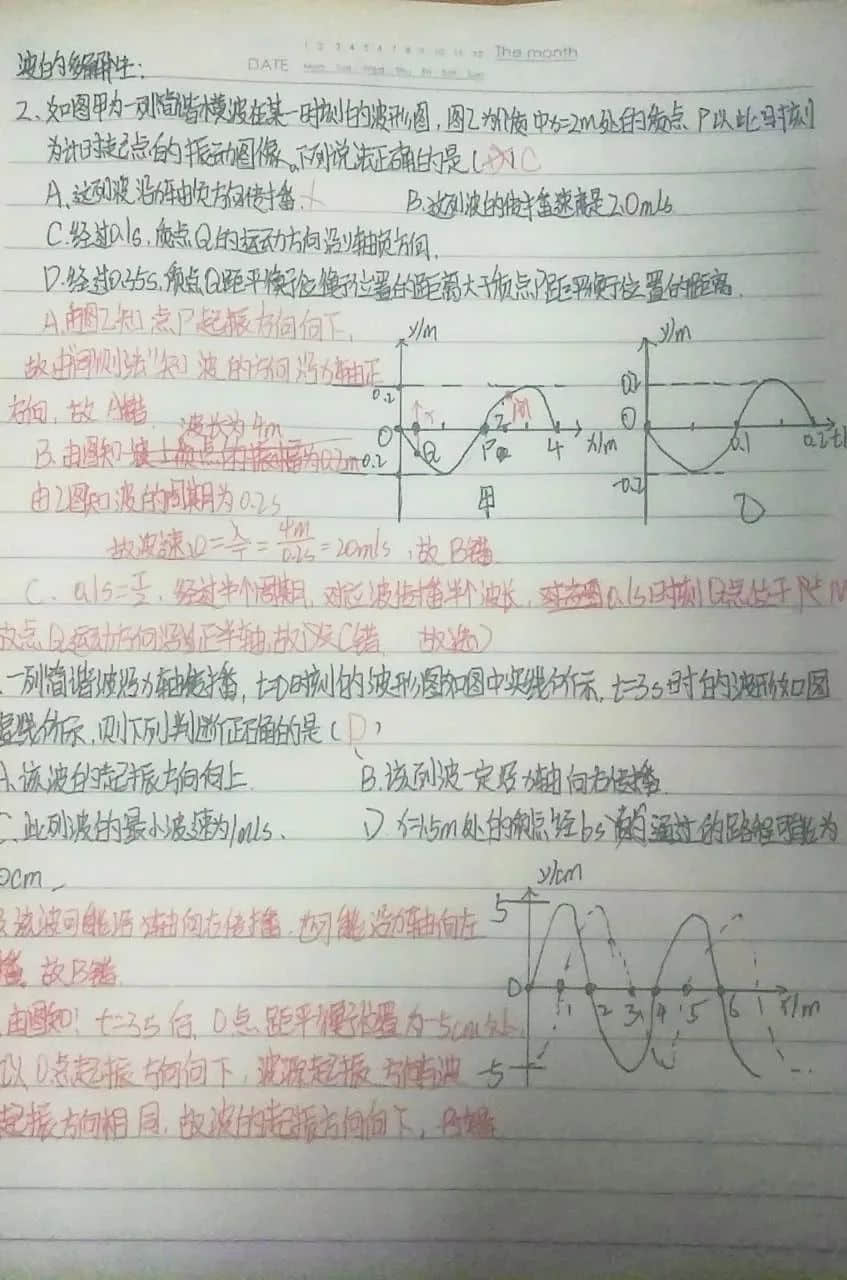 小筆記 大智慧丨私立一中高二年級(jí)高效課堂精彩筆記